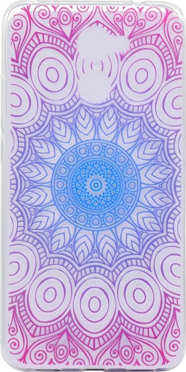 Shop4 - Huawei Y7 Prime Hoesje - Zachte Back Case Dromenvanger Kleurrijke Transparant
