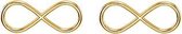 24/7 Jewelry Collection Infinity Oorbellen - Minimalistische Oorknopjes - Goud