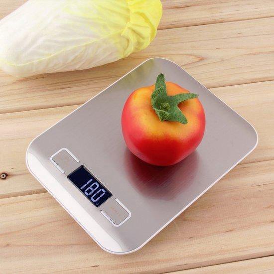 Digitale Precisie Keukenweegschaal - Tot 5000 Gram ( 5kg ) - Zilver