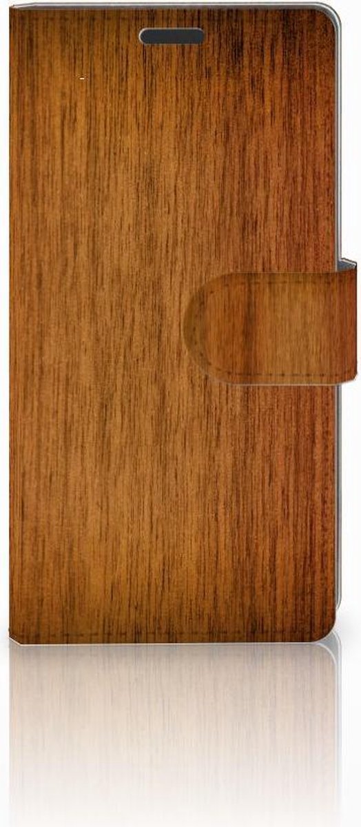 Sony Xperia Z3 Book Style Case Donker Hout