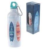 Drinkfles surfplank  , aluminium . Puckator