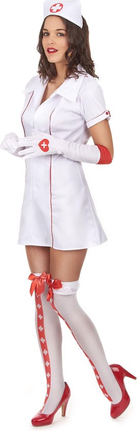 LUCIDA - Sexy verpleegster kostuum zusterhoedje voor vrouwen S |