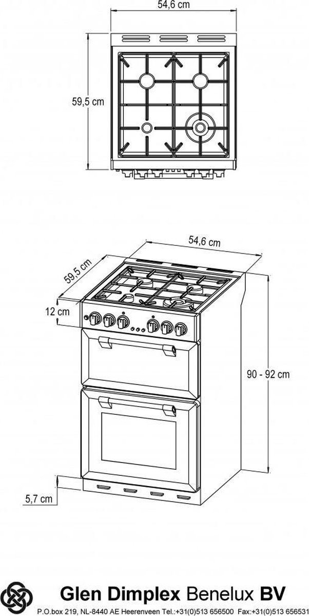 Stoves Richmond 550 DFT gasfornuis/oven