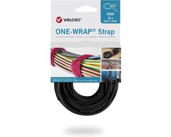 Velcro® ONE-WRAP® klittenband kabelbinder 20mm x 150mm Zwart