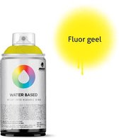 MTN Fluoriserend gele waterbasis spuitverf - 300ml lage druk en matte afwerking