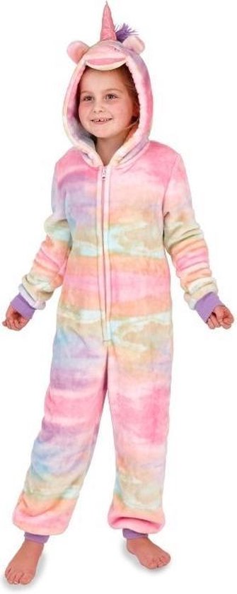 doe niet Optimistisch Vermomd Onesie, Jumpsuit Unicorn "Rainbow" hooded super soft kids series 5-6 Jaar  voor lengte... | bol.com