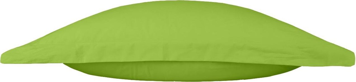 SENZATIONE 100% Katoen PERCALINE Uni 2x Oxford Kussenslopen met Volant 60x70+20+5 cm APPELGROEN