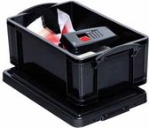 Really Useful Box 9 liter zwart gerecycleerd