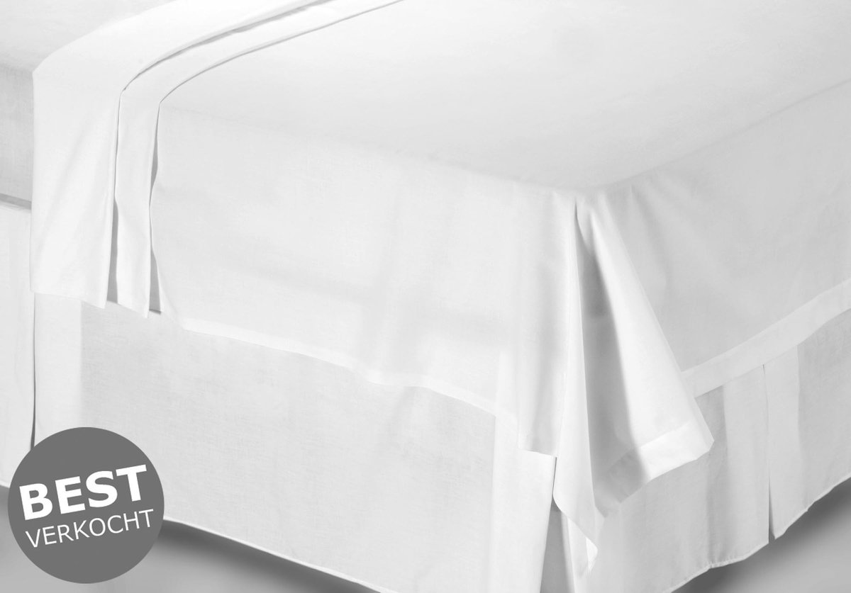SENZA DONNA 100% Katoen Percaline Laken 200x250 cm WIT