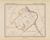 Historische kaart, plattegrond van gemeente Valkenburg in Zuid Holland uit 1867 door Kuyper van Kaartcadeau.com