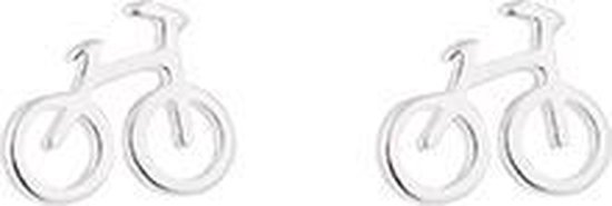 24/7 Jewelry Collection Fiets Oorbellen - Fietsen - Zilverkleurig