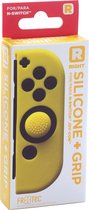 Joy Con Controller Silicone Skin - Rechts - Geel + Grips - Nintendo Switch - Switch OLED