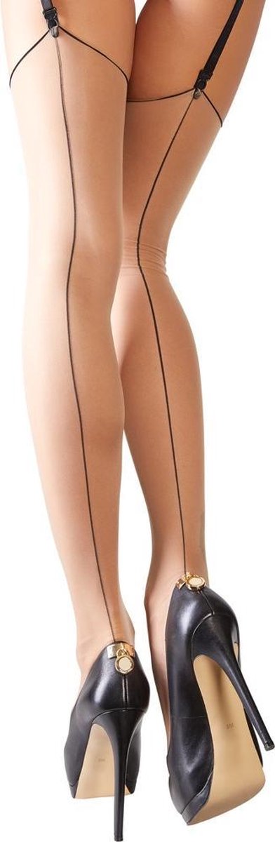 Goedkoopste Cottelli Collection – Kousen met Clips voor een Uitzonderlijke Look voor Geile Uitstraling – Maat S – Zwart