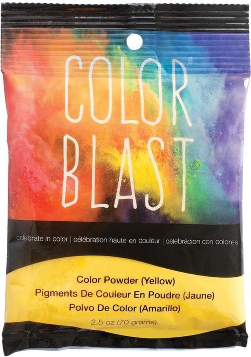 Color Blast - Kleurpoeder colorrun - Geel - zakje 70gram
