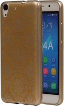 Goud Brocant TPU back cover hoesje voor Huawei Honor Y6 / 4A