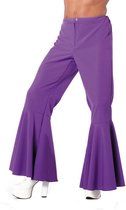 Hippie broek bi-stretch paars man Maat 50