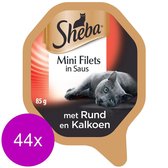 Sheba Alu Selection 85 g - Kattenvoer - 44 x Rund&Kalkoen