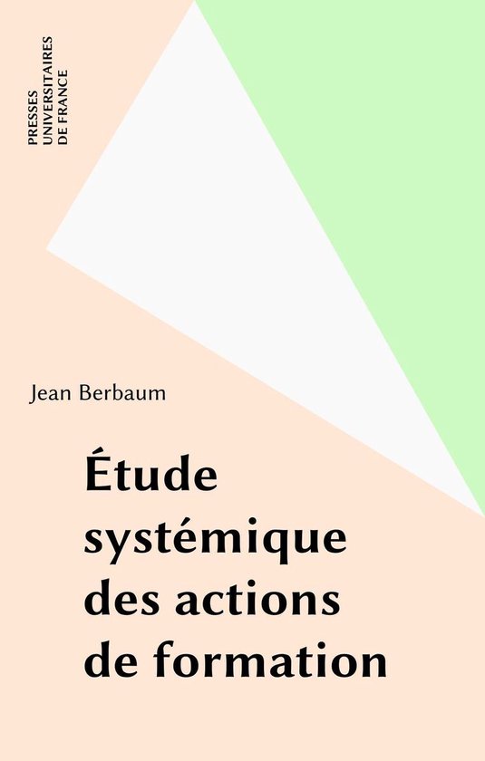 Étude systémique des actions de formation - cover