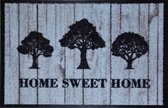 Tapis d'intérieur JoY @ Mat Luxe - Paillasson - Tapis de marche à sec - Paillasson - Home Sweet Home - Arbres - 40cmx60cm - Polyamide