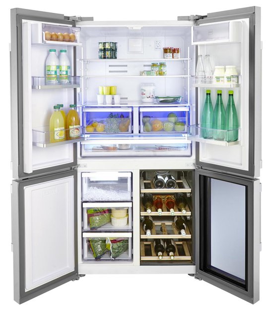 Beko GN1416220CX - Amerikaanse koelkast - met wijnkast | bol