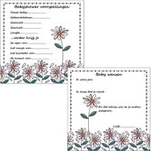 Luxe babyshower invulkaarten Bloem - Babyshower raadkaarten - Babyshowerspelletje