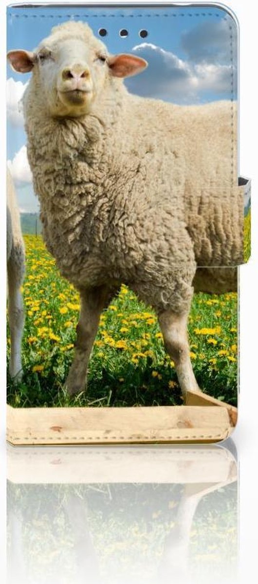 Nokia 2 Telefoonhoesje met Pasjes Schaap en Lammetje