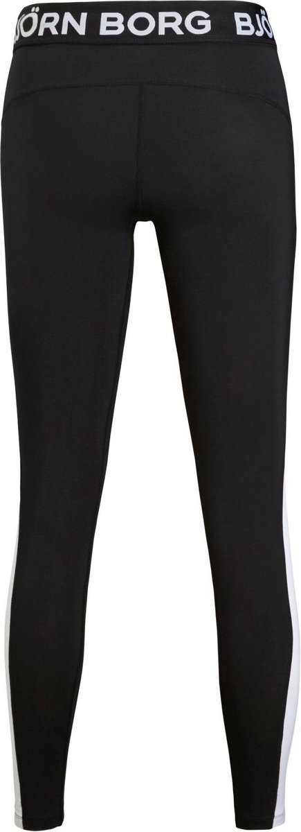 Bjorn Borg LA Stripe dames tight - performance - zwart / wit - maat L van Bjorn Borg — afbeelding 2