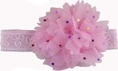 Jessidress Haarband Baby Haarbandje Hoofdband met bloem - Roze