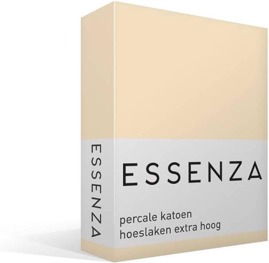Essenza - Drap housse - Coton percale - 80 x 200 - Beige