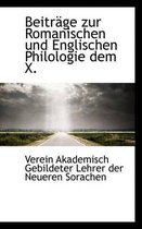 Beitrage Zur Romanischen Und Englischen Philologie Dem X.