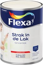Flexa Strak in de Lak - Watergedragen - Hoogglans - crème wit - 1,25 liter
