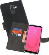 Booktype Telefoonhoesjes - Bookcase Hoesje - Wallet Case -  Geschikt voor Samsung Galaxy J8 - Zwart
