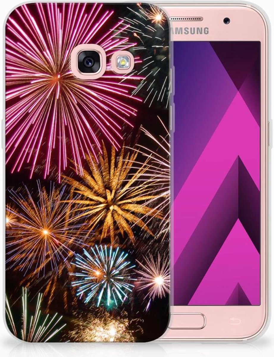 TPU Hoesje voor Samsung Galaxy A3 2017 Silicone Back Cover Vuurwerk