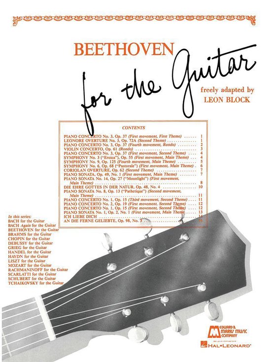 Beethoven for Guitar (Songbook) - cover