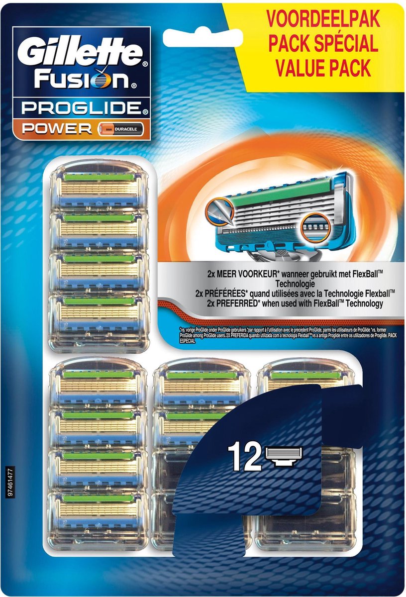Gillette Fusion ProGlide Power -12 cnt-scheermesjes | bol.com