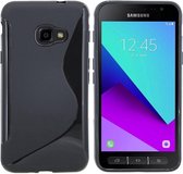 Samsung Galaxy Xcover 4 Zwart S-TPU Siliconen Telefoonhoesje