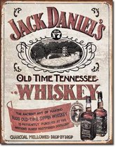 Metalen Jack Daniels Wandbord 'Old Time Tennessee Whiskey'