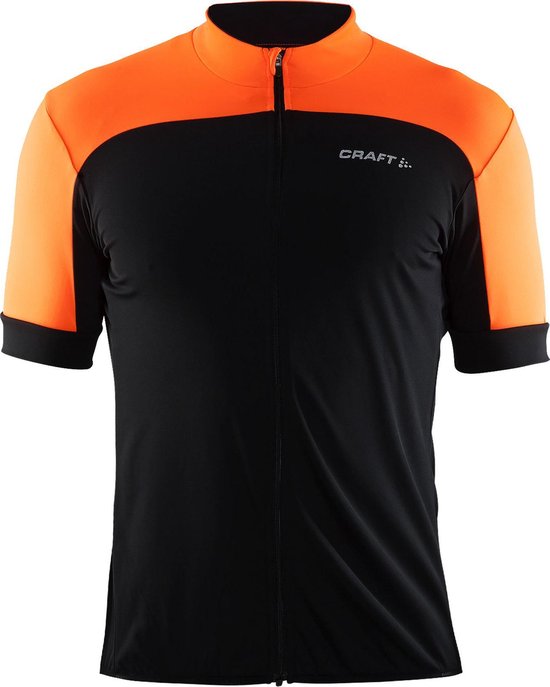 Craft Balance Wielrenshirt heren Fietsshirt - Maat S  - Mannen - zwart/oranje