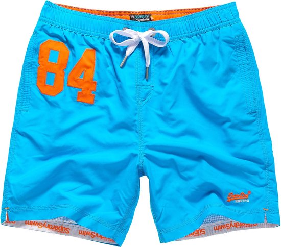 Superdry Zwembroek - Maat M - Mannen - blauw/oranje | bol.com