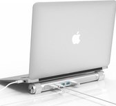 4 Poort USB 3.0 Hub met houder - Mac Book - zilver