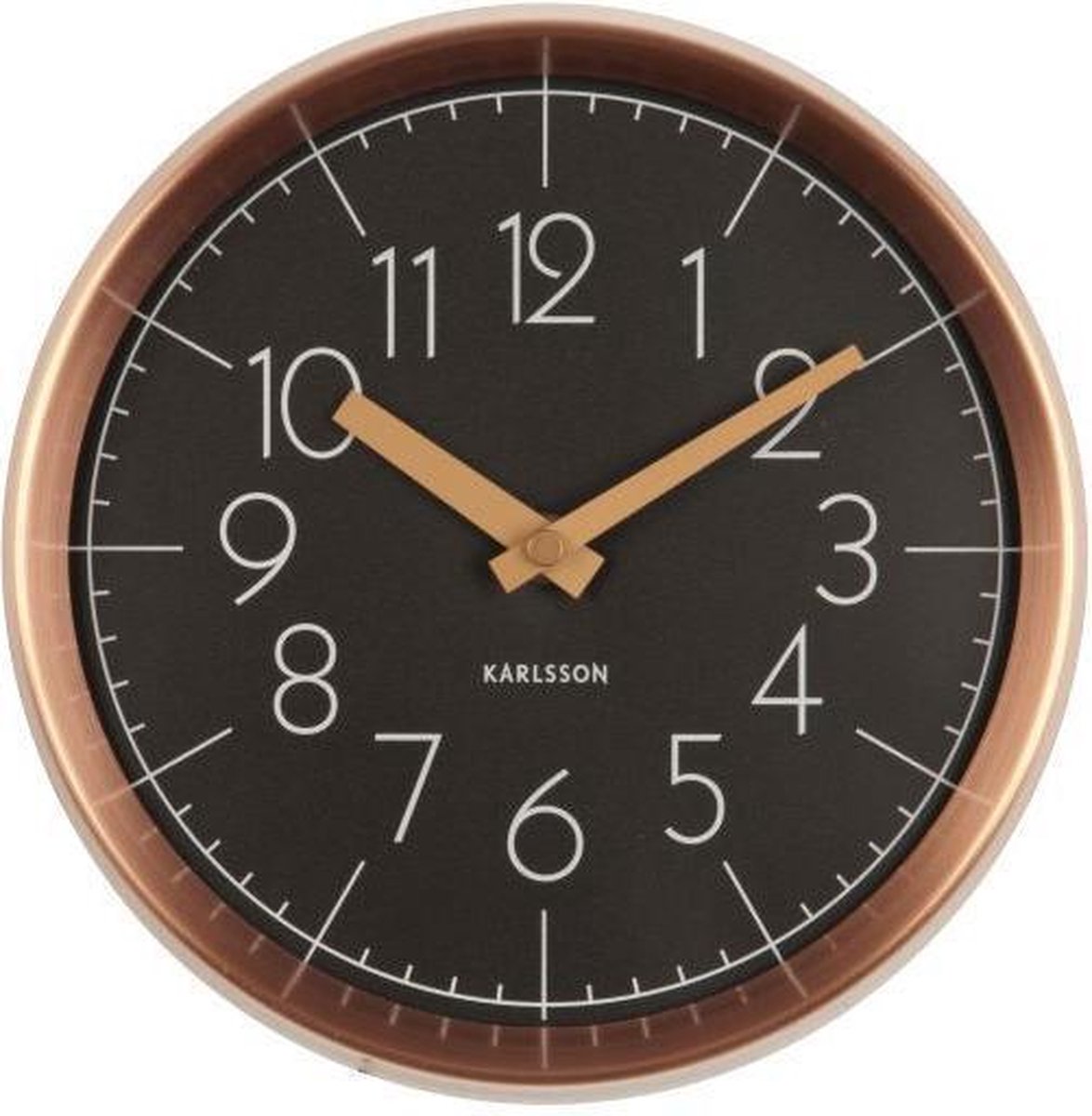 Karlsson Convex Klok Rond Aluminium Ø22 cm Zwart