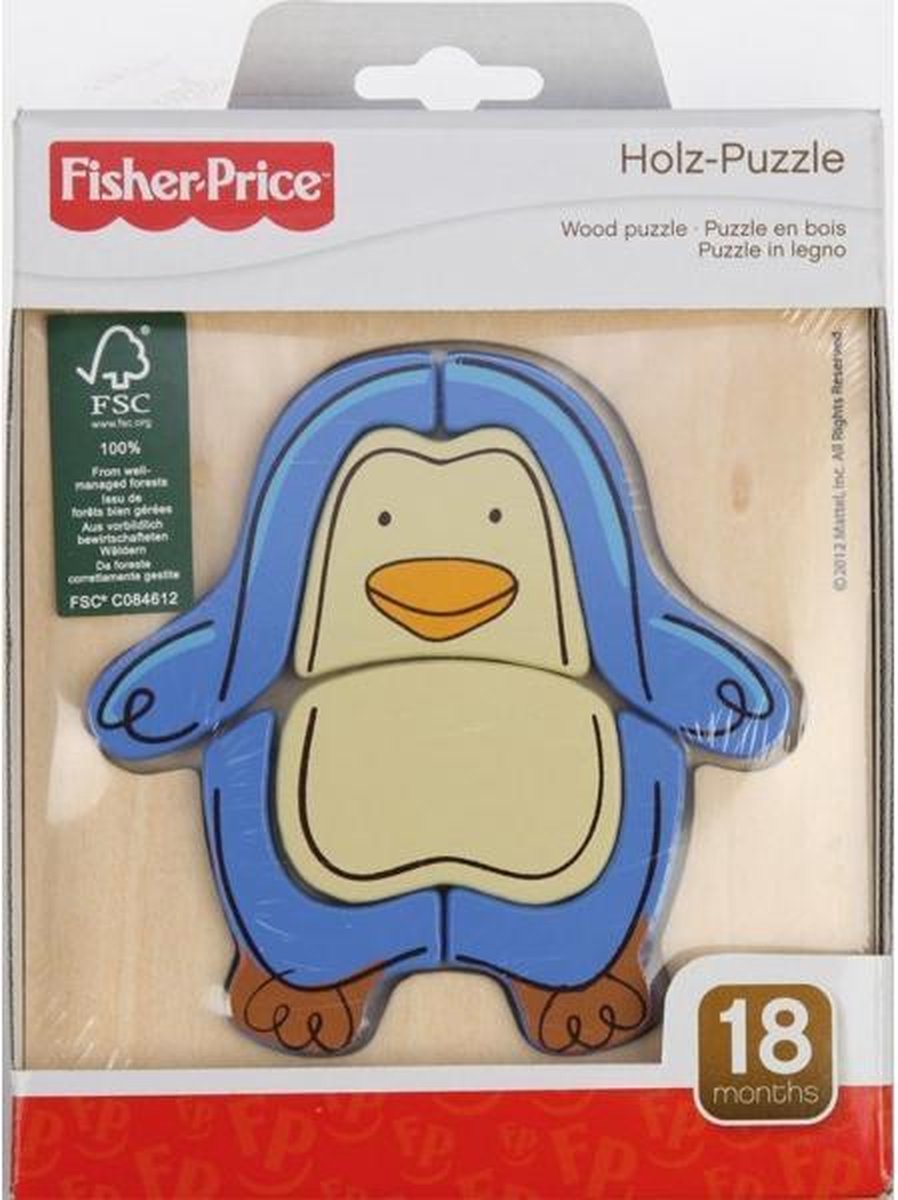 Houten puzzel Pinquin 6 pcs Fisher Price