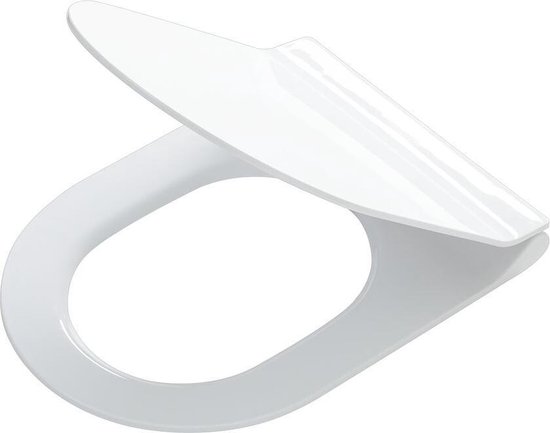Tiger Veiros - WC bril D-vorm - Toiletbril met deksel - Soft close - Easy Clean functie - Thermoplast - Wit