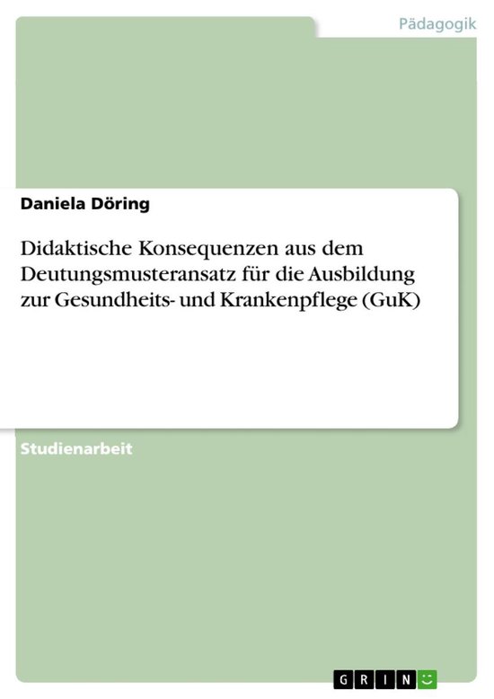 Didaktische Konsequenzen aus dem Deutungsmusteransatz für d ... - cover