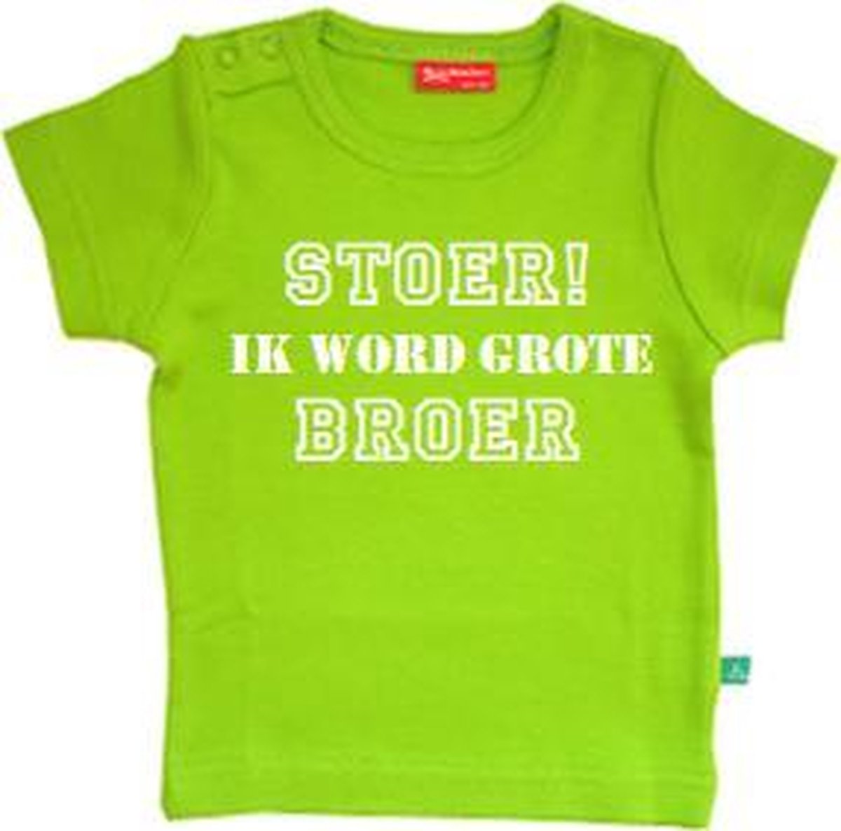 T-shirt | Stoer! Ik word grote broer | maat 98/104 |Lime groen