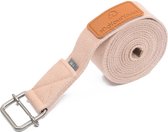 #DoYourYoga - Yogariem - »Yaro« - 100% katoen met plastic sluiting - 190 cm - Licht Beige