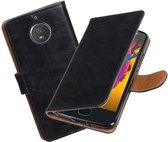 BestCases.nl Motorola Moto G5s Pull-Up booktype hoesje zwart