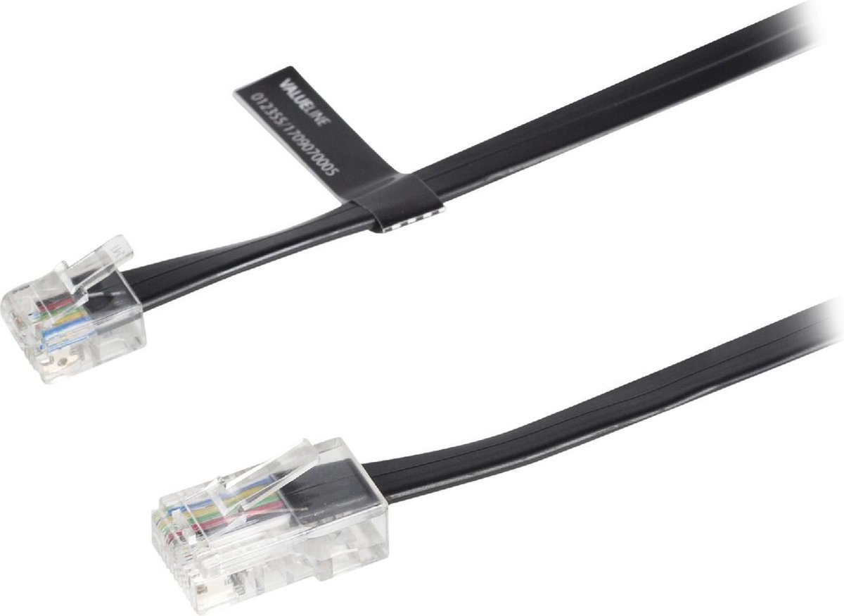 RJ45 naar RJ12 adapterkabel 2m Zwart | bol.com