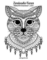 Malbuch mit Zendoodle-Tieren fur Erwachsene 1, 2 & 3