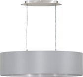 EGLO Maserlo - Hanglamp - 2 Lichts - Lengte 780mm. - Nikkel-Mat - Grijs, Zilver